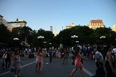 09 People Mill About As The Sun Sets On Union Square Park New York City.jpg